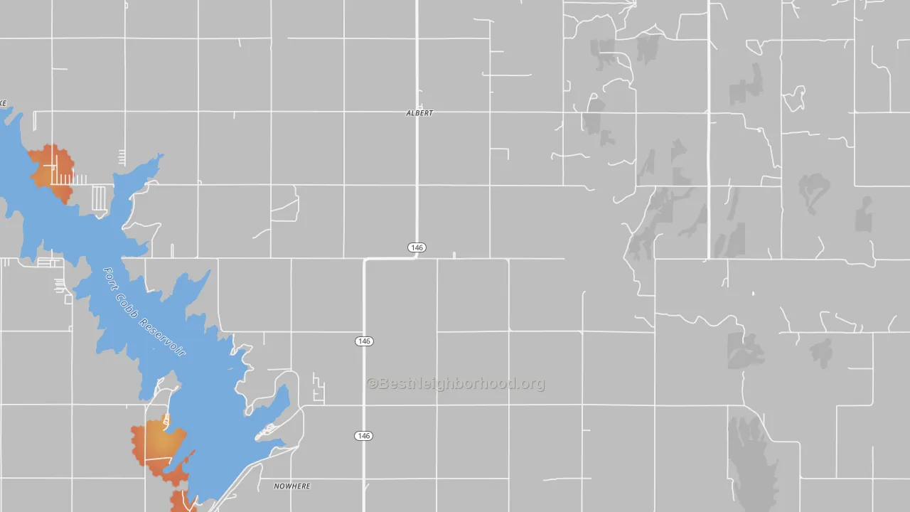 Bike Grade map of Albert, OK