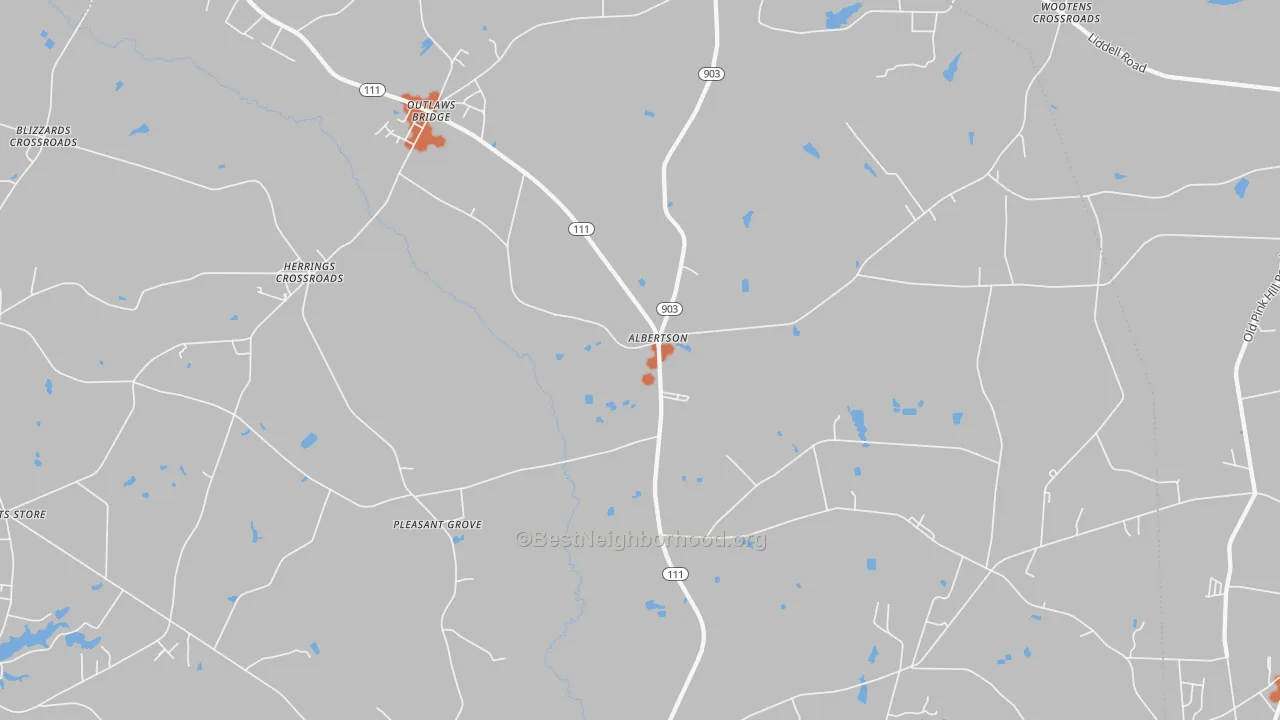 Bike Grade map of Albertson, NC