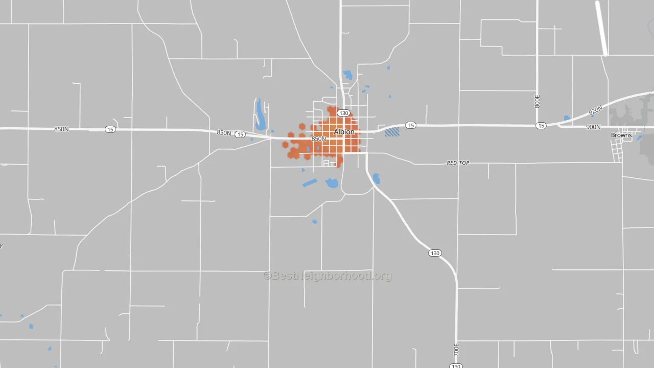 Bike Grade map of Albion, IL