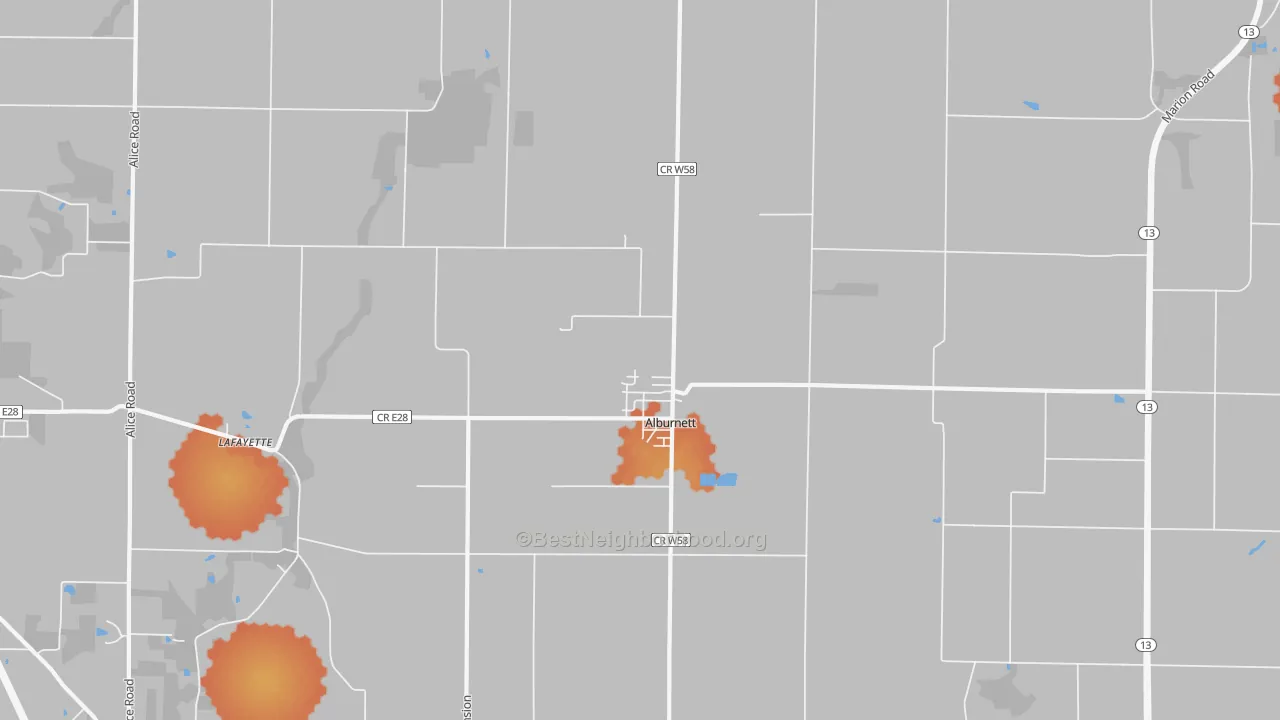 Bike Grade map of Alburnett, IA