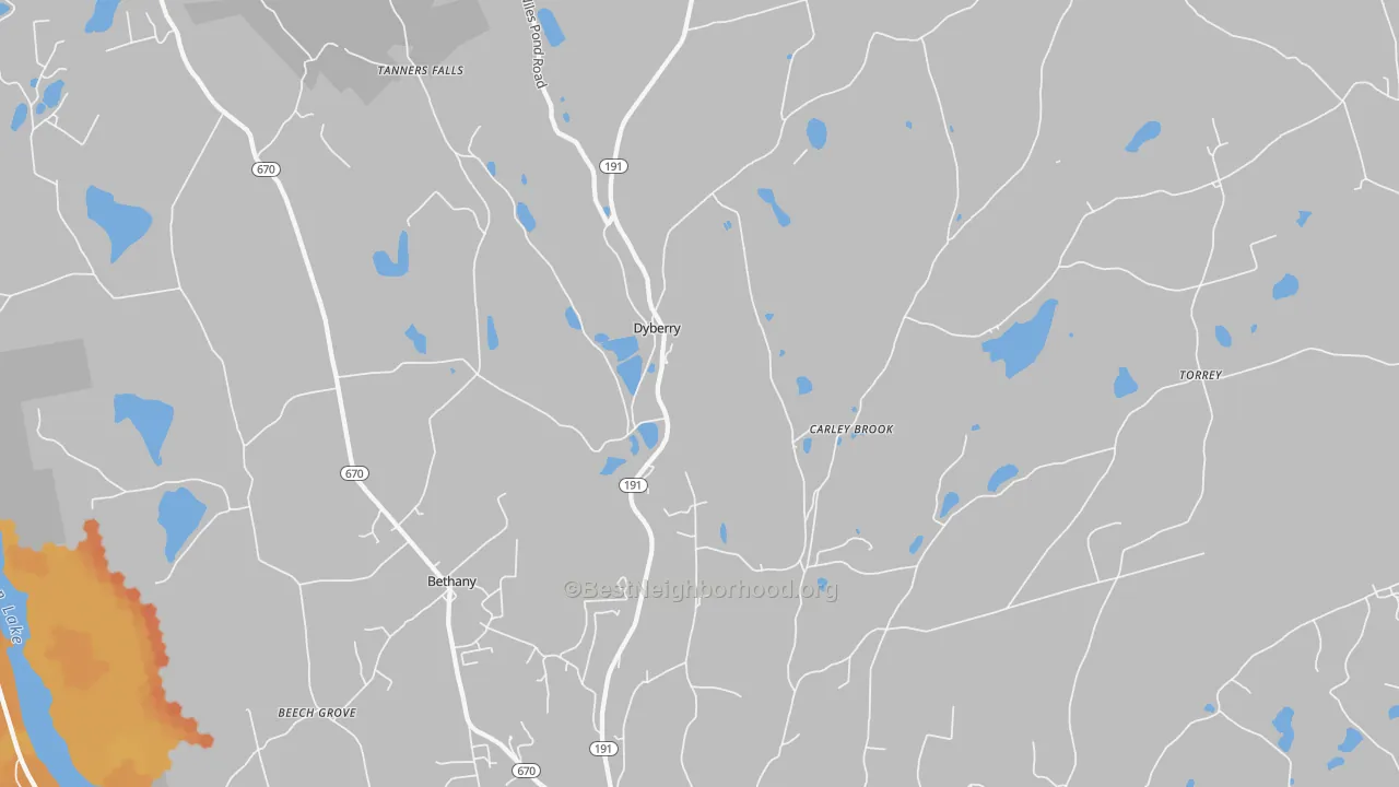 Bike Grade map of Aldenville, PA