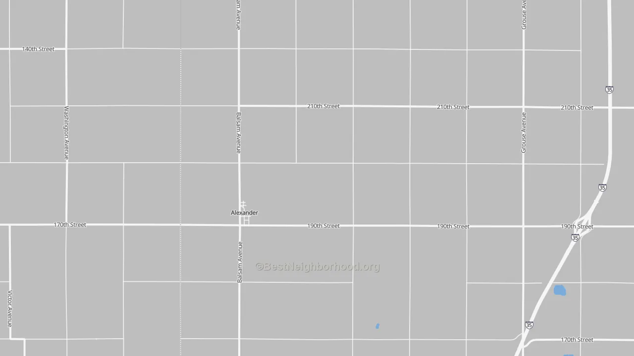 Bike Grade map of Alexander, IA
