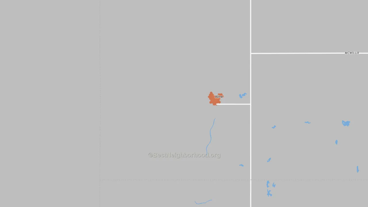Bike Grade map of Aline, OK