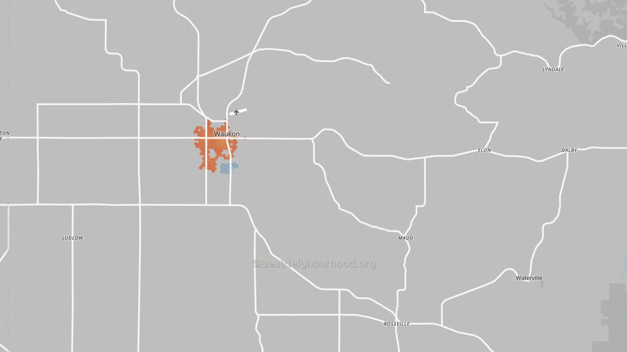 Bike Grade map of Allamakee County, IA