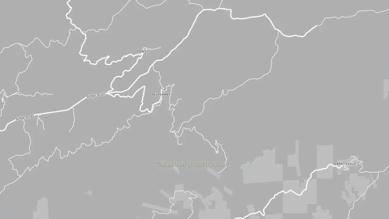 Bike Grade map of Alleghany, CA