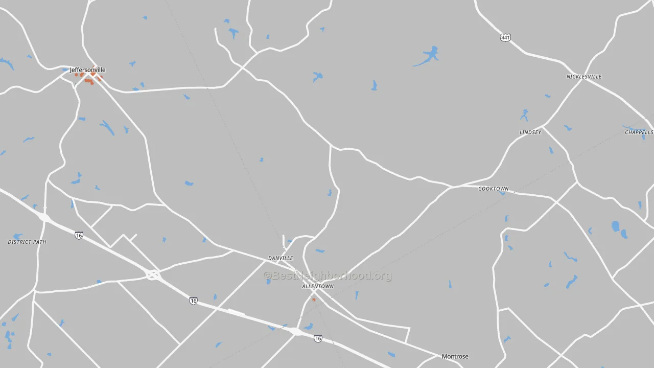 Bike Grade map of Allentown, GA