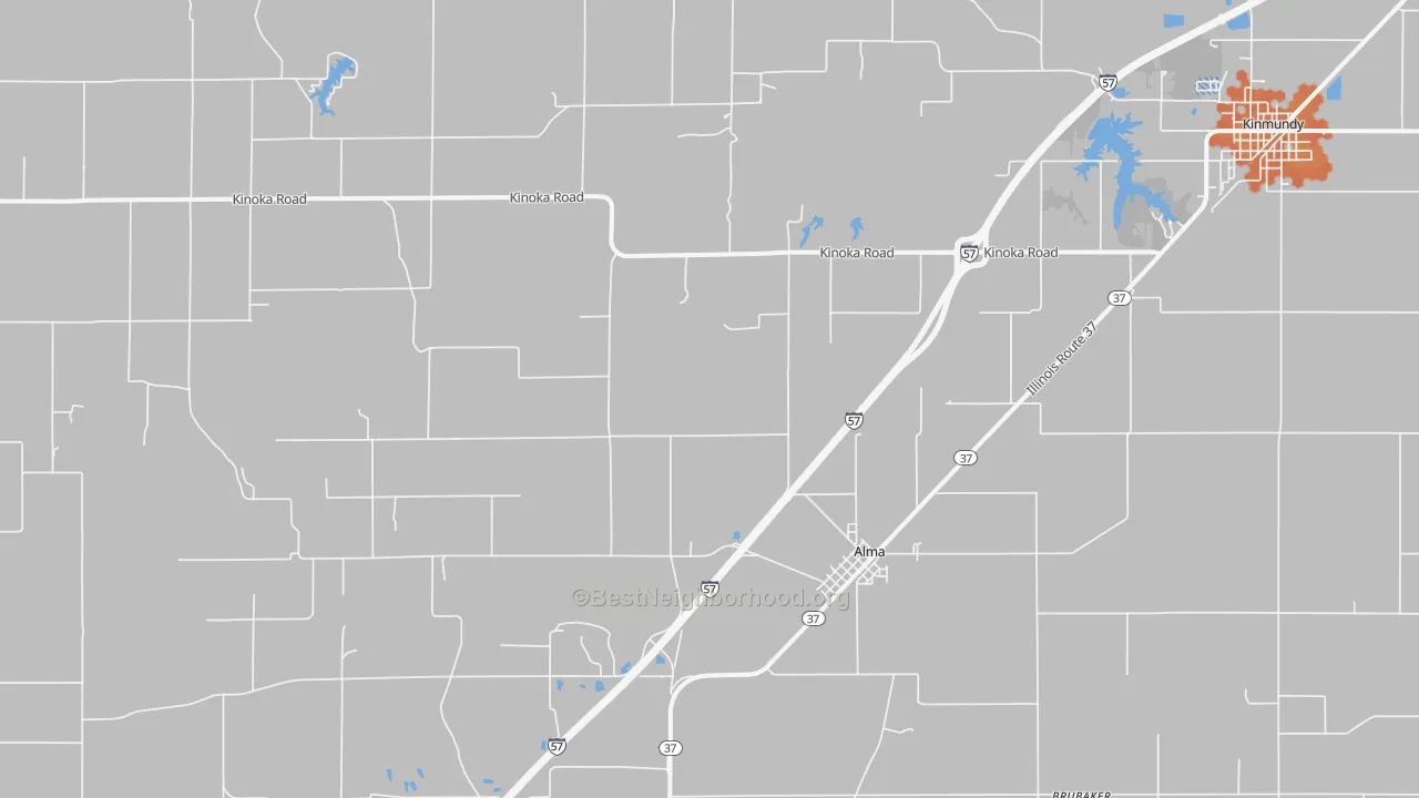 Bike Grade map of Alma, IL
