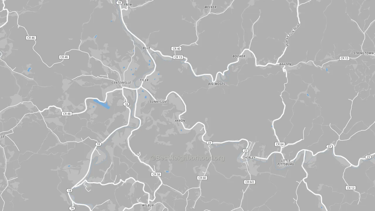 Bike Grade map of Alma, WV