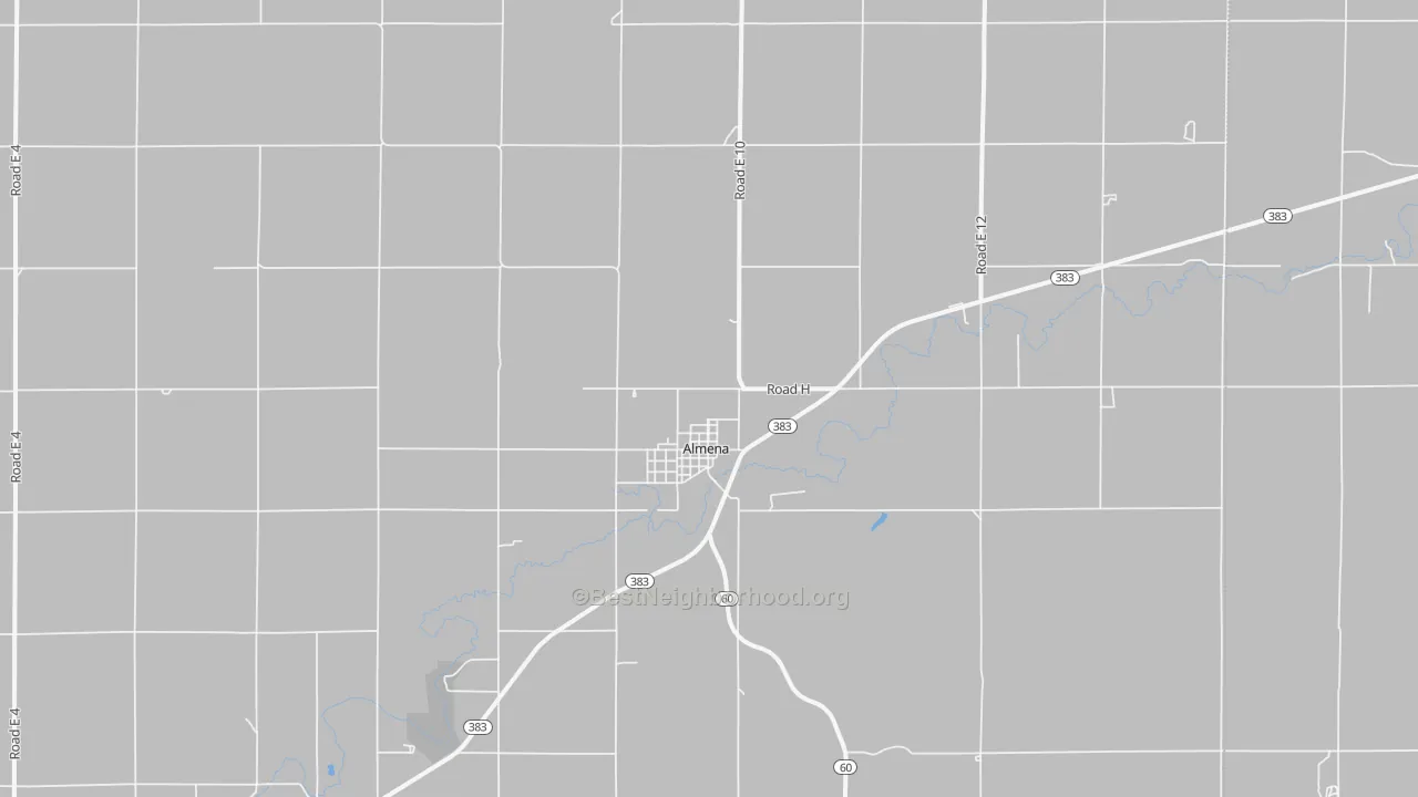 Bike Grade map of Almena, KS