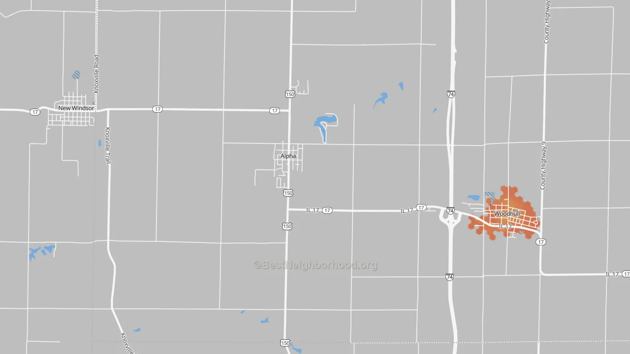 Bike Grade map of Alpha, IL