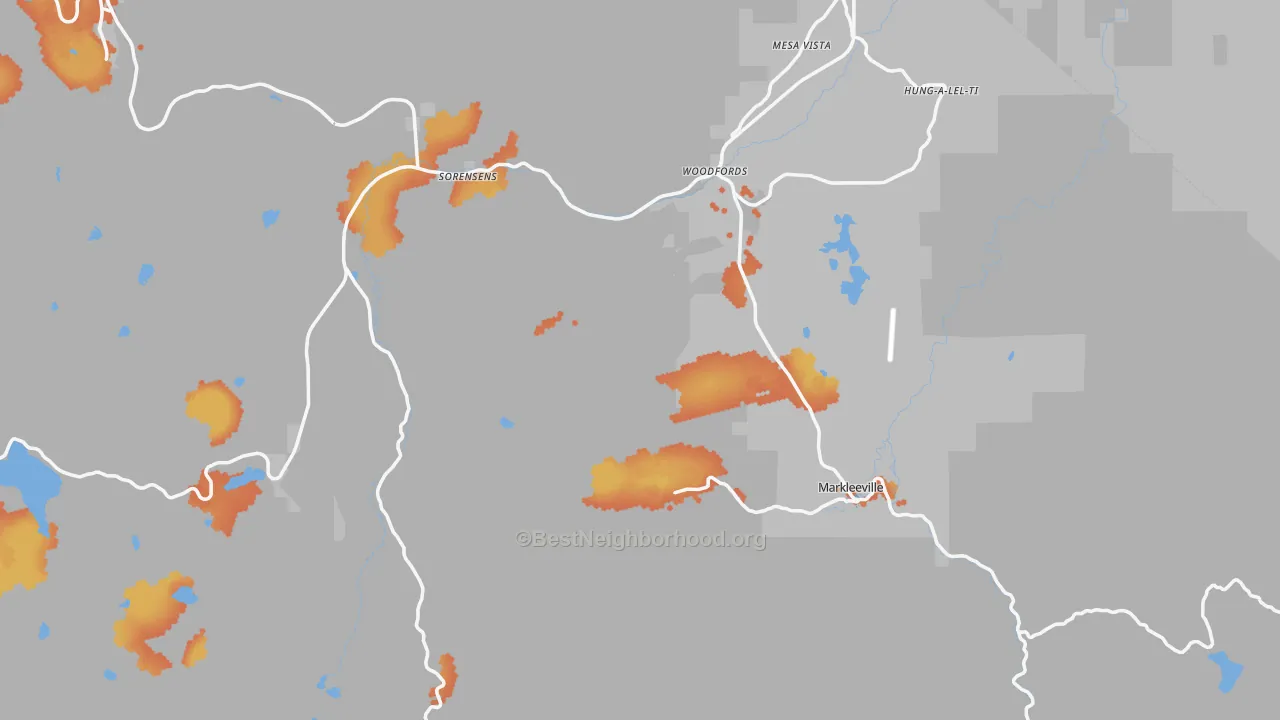 Bike Grade map of Alpine County, CA