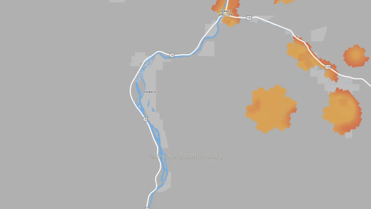 Bike Grade map of Alpine Junction, WY