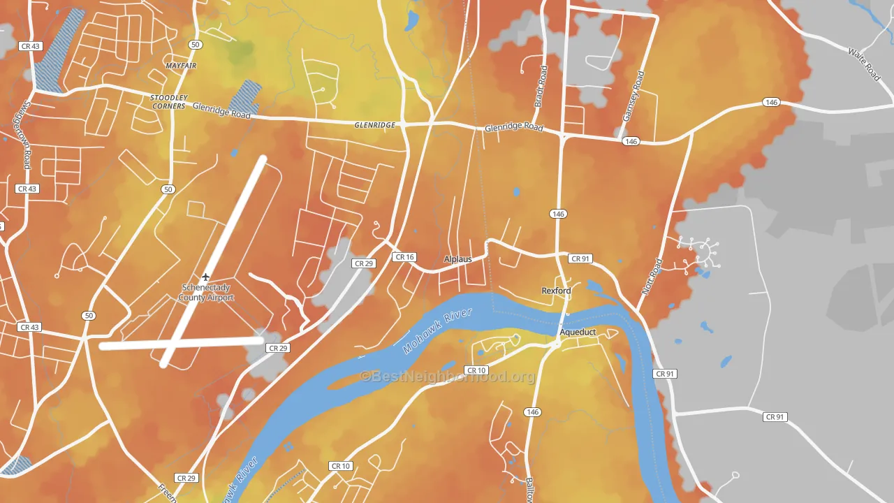 Bike Grade map of Alplaus, NY
