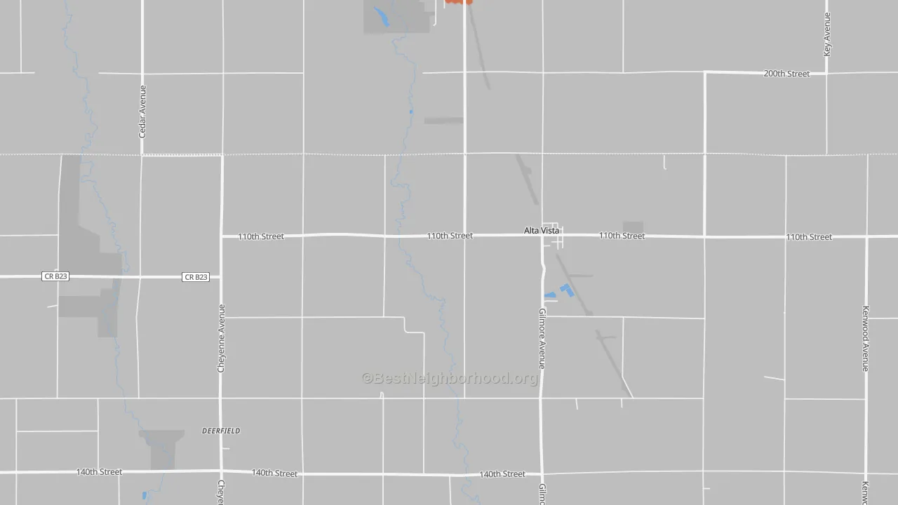 Bike Grade map of Alta Vista, IA