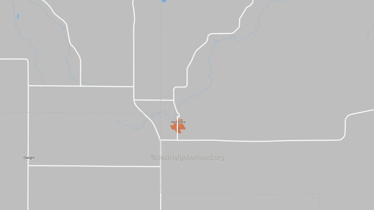 Bike Grade map of Alta Vista, KS