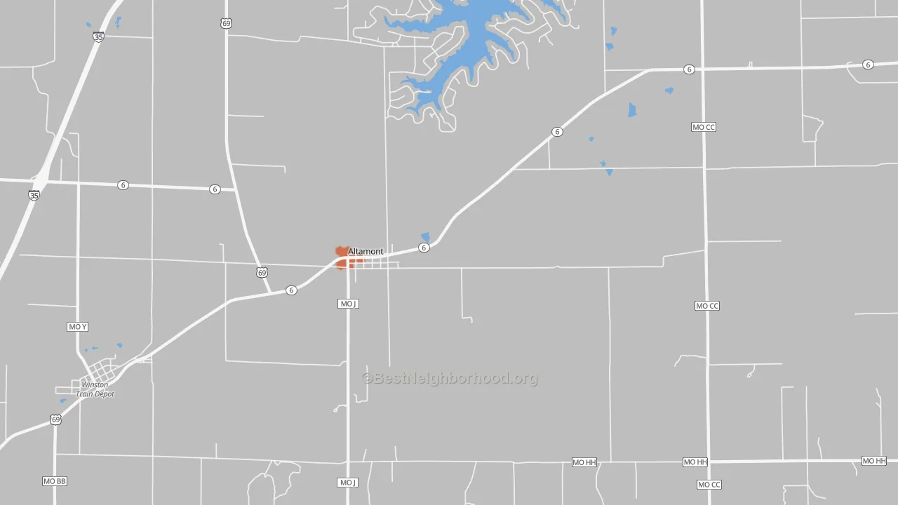 Bike Grade map of Altamont, MO