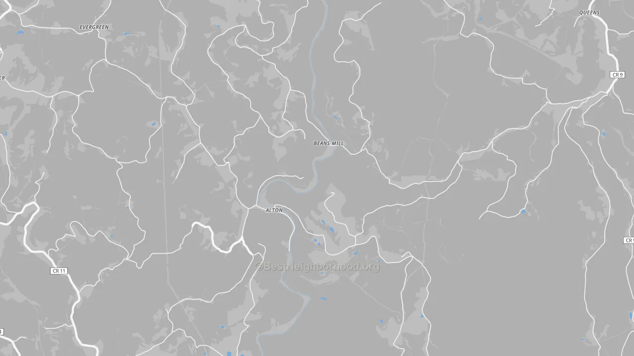 Bike Grade map of Alton, WV