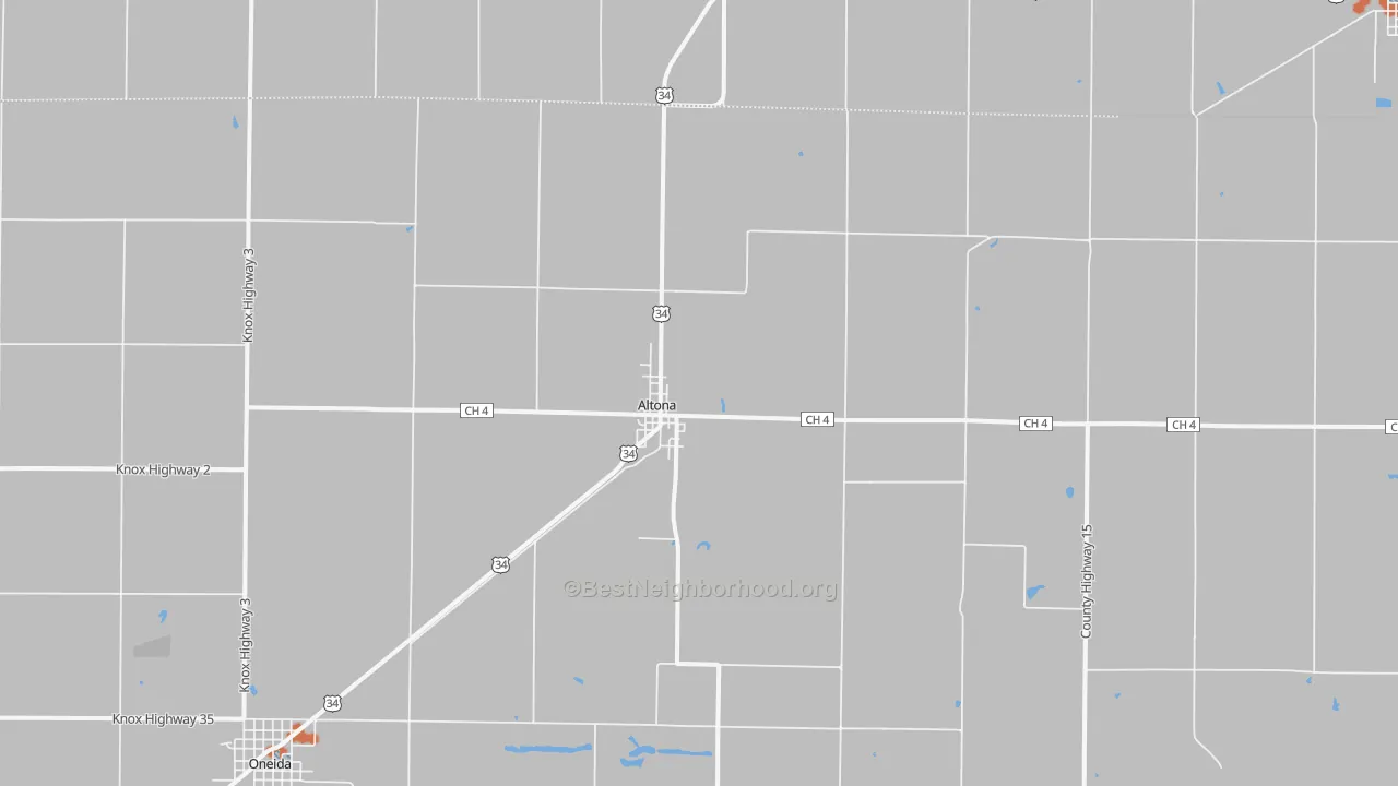 Bike Grade map of Altona, IL