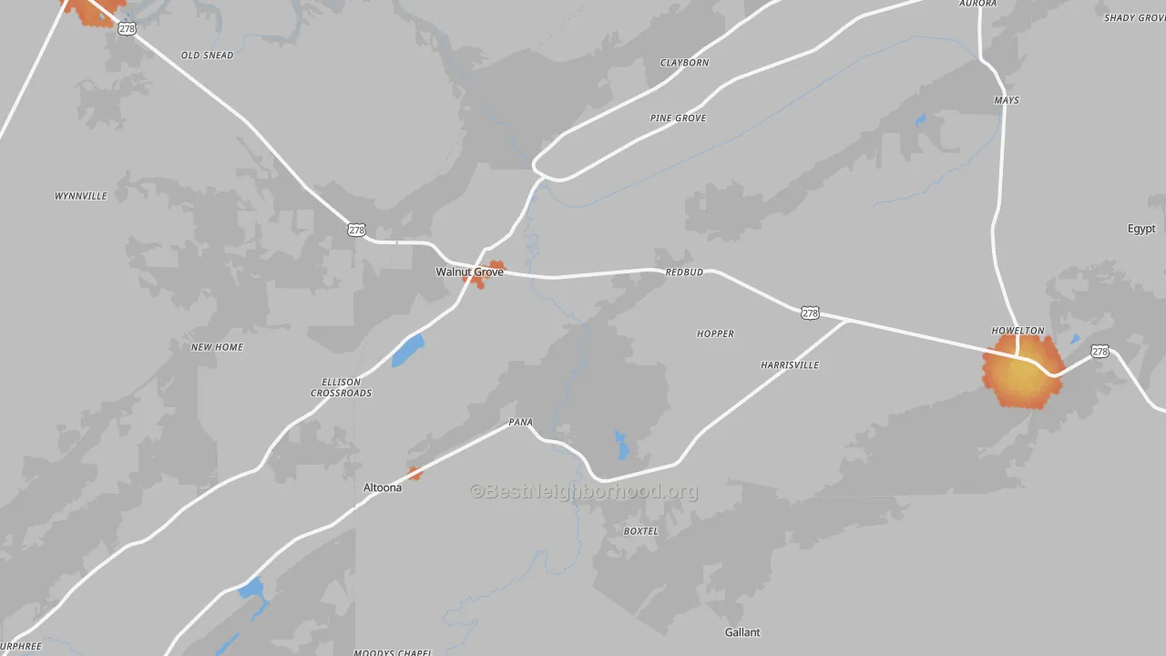Bike Grade map of Altoona, AL
