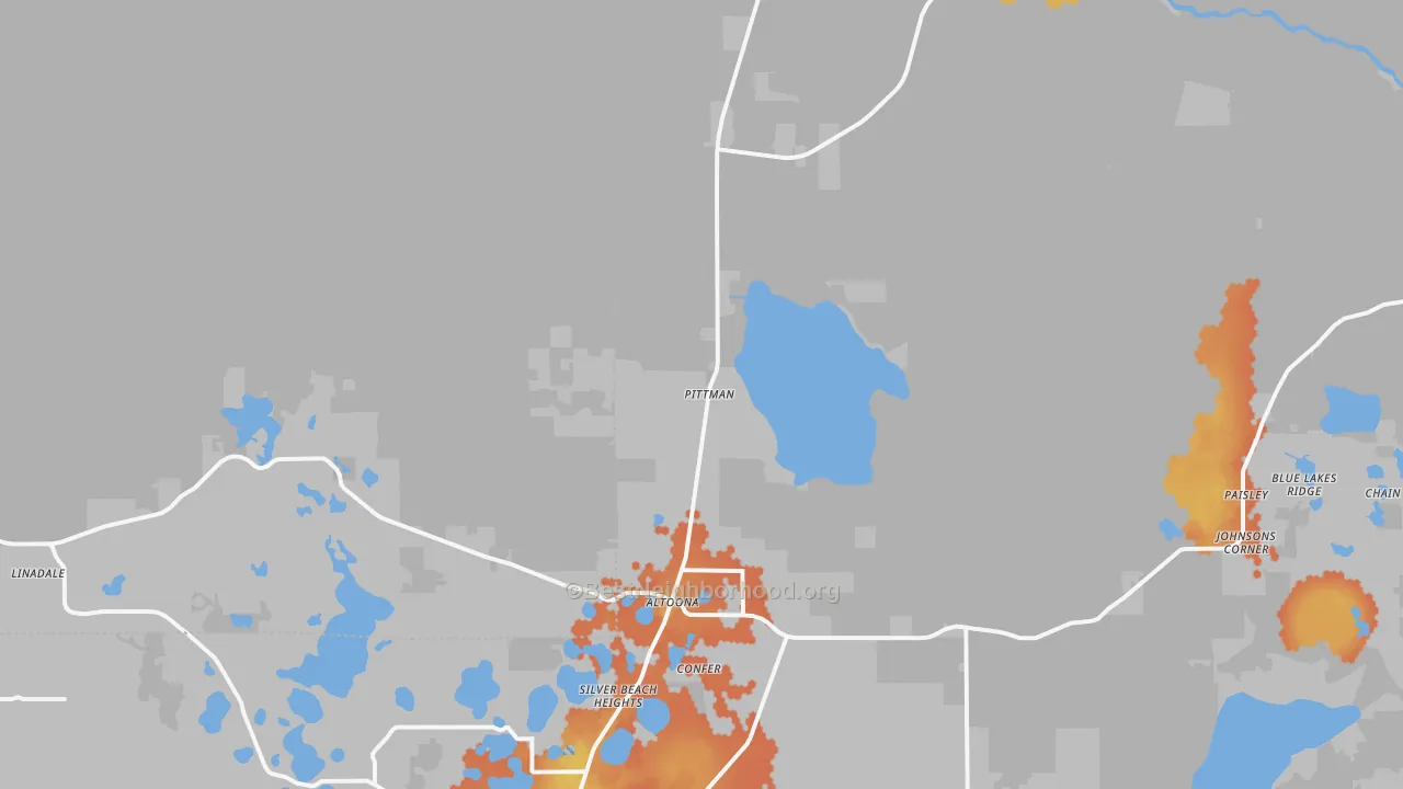 Bike Grade map of Altoona, FL