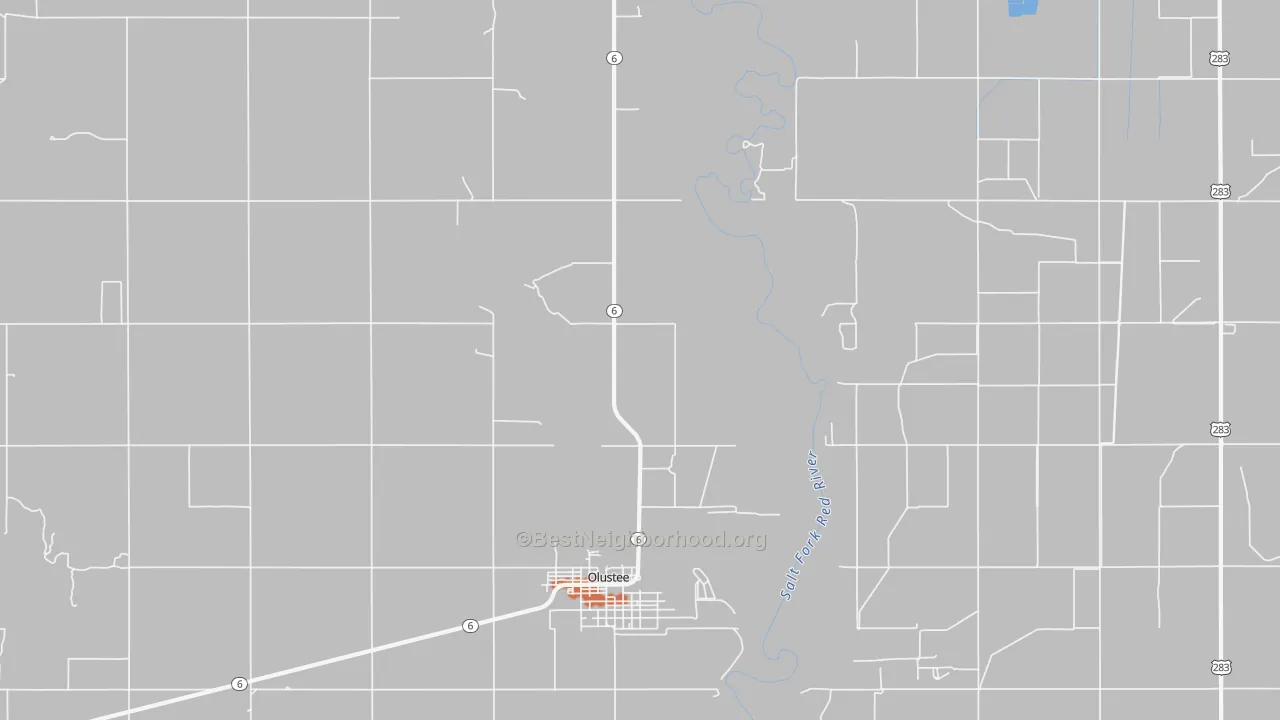 Bike Grade map of Altus Afb, OK