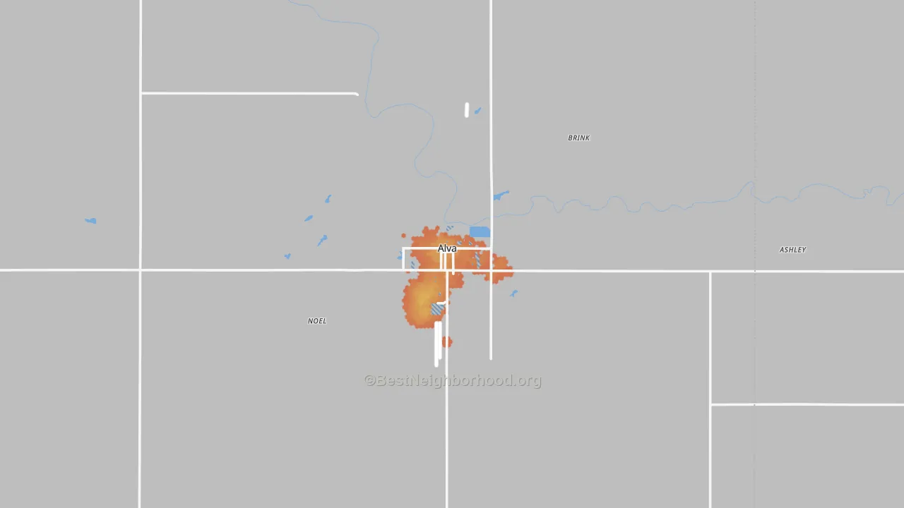 Bike Grade map of Alva, OK