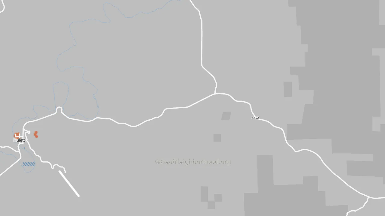 Bike Grade map of Alva, WY