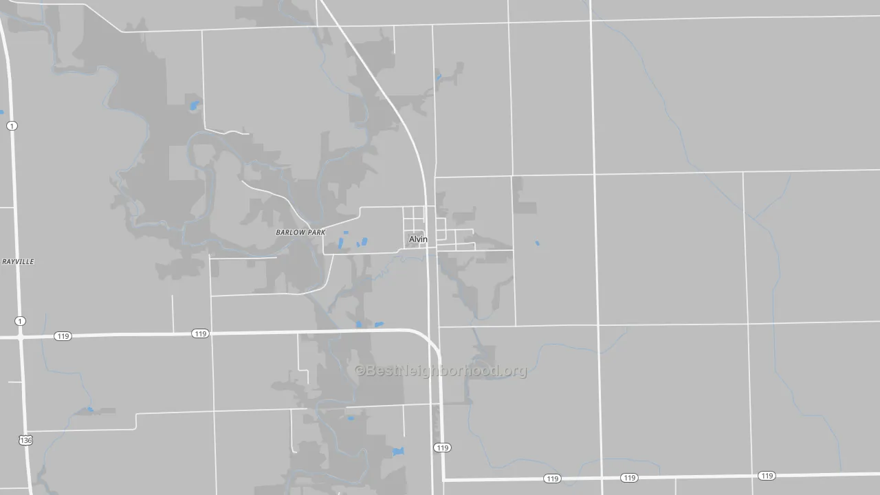 Bike Grade map of Alvan, IL