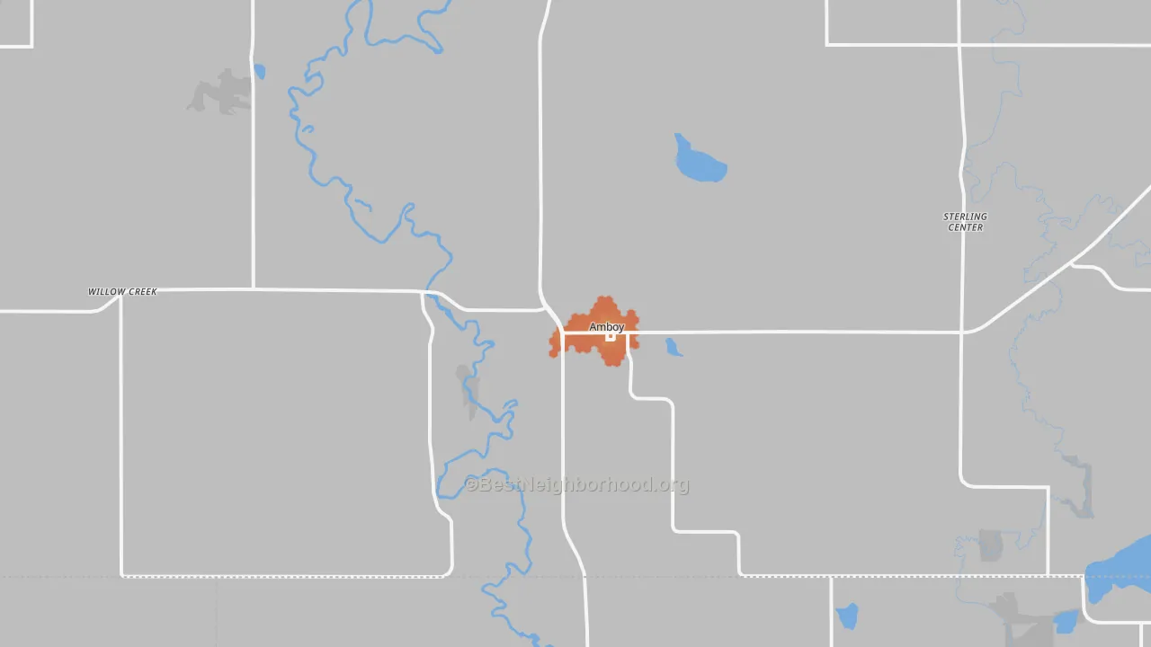 Bike Grade map of Amboy, MN