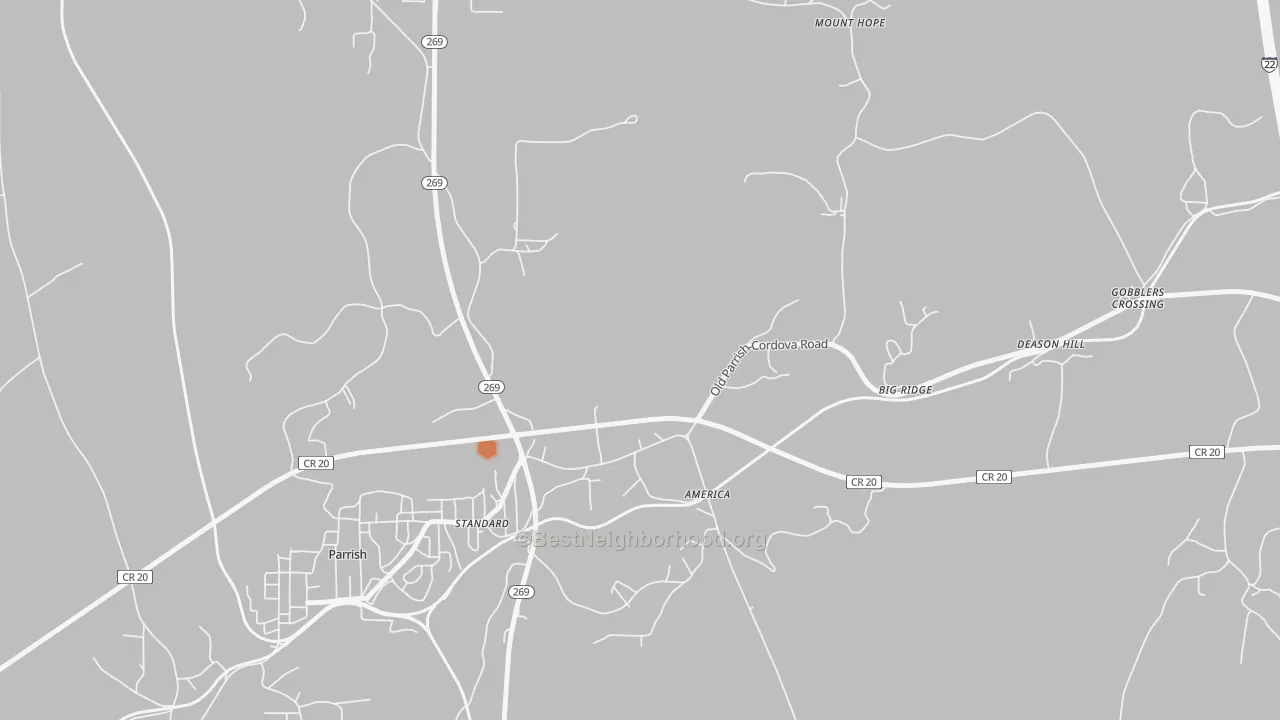 Bike Grade map of America, AL