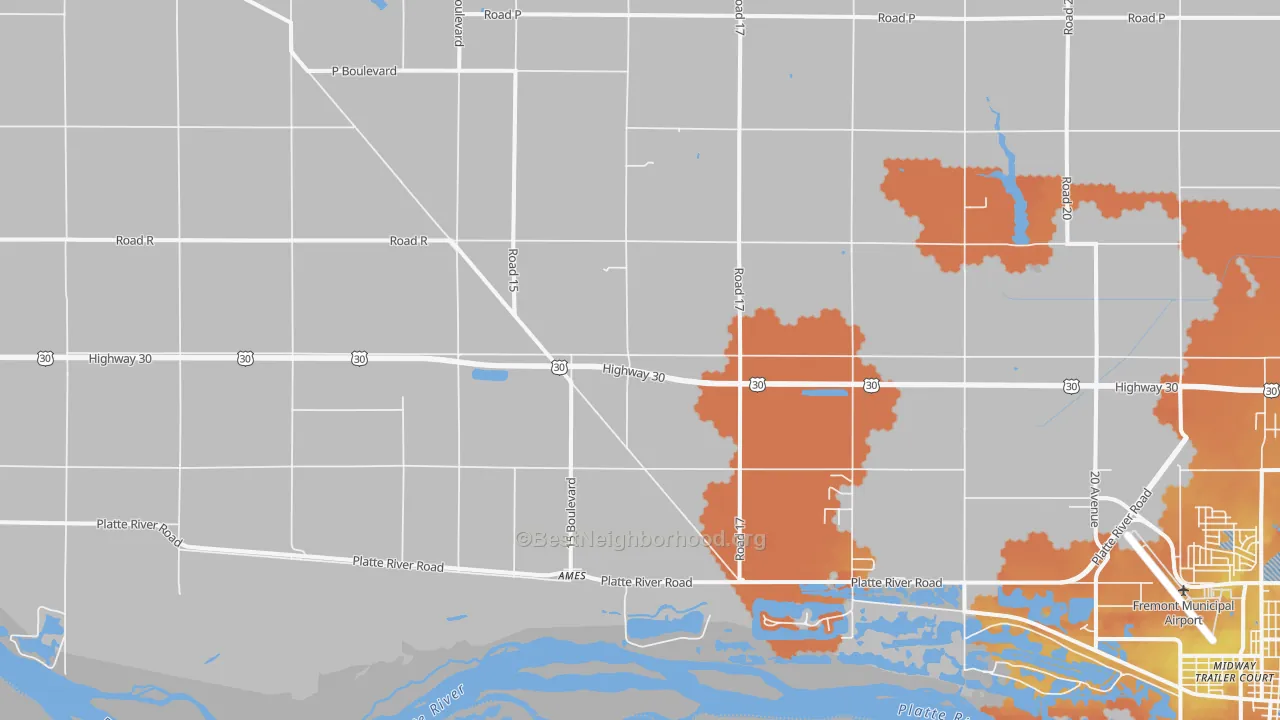 Bike Grade map of Ames, NE