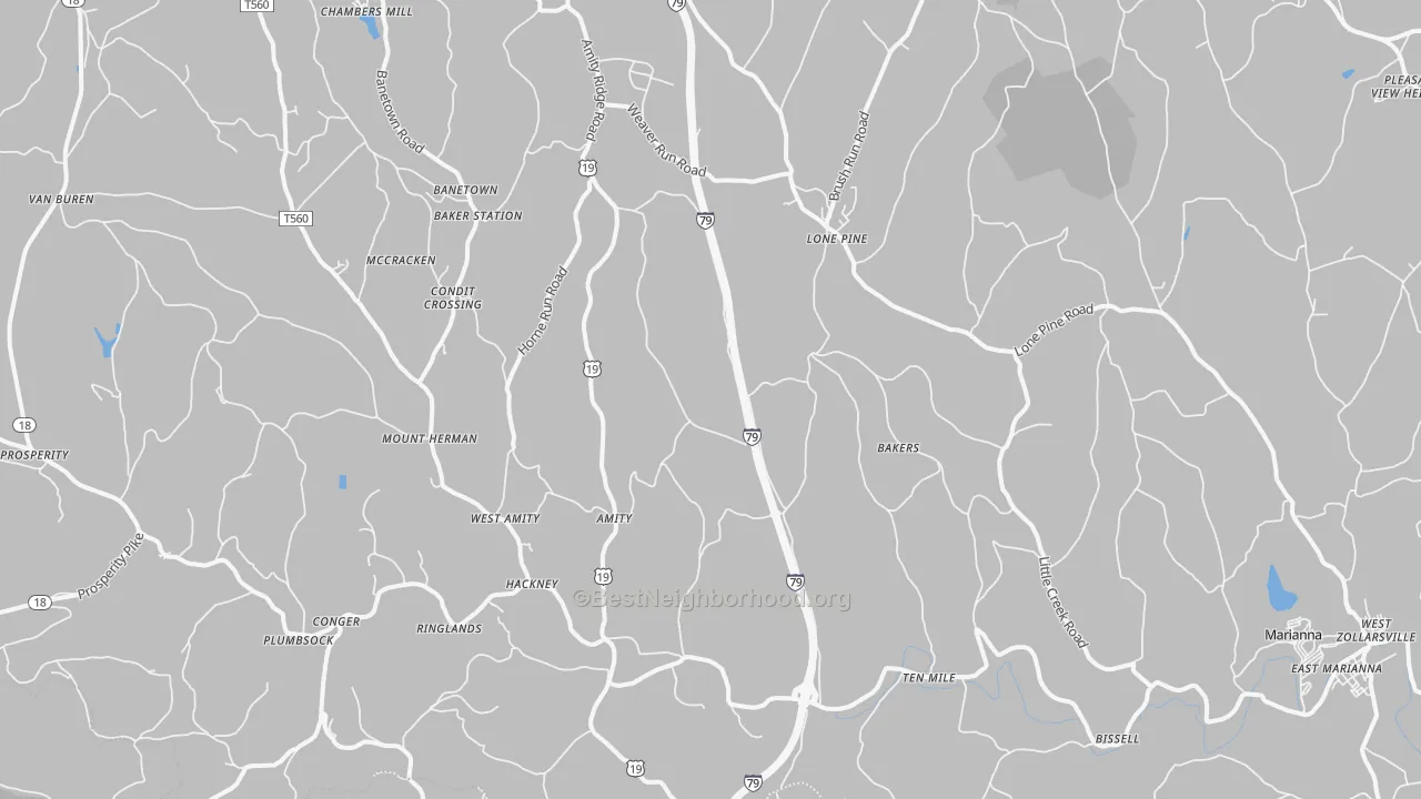 Bike Grade map of Amity, PA
