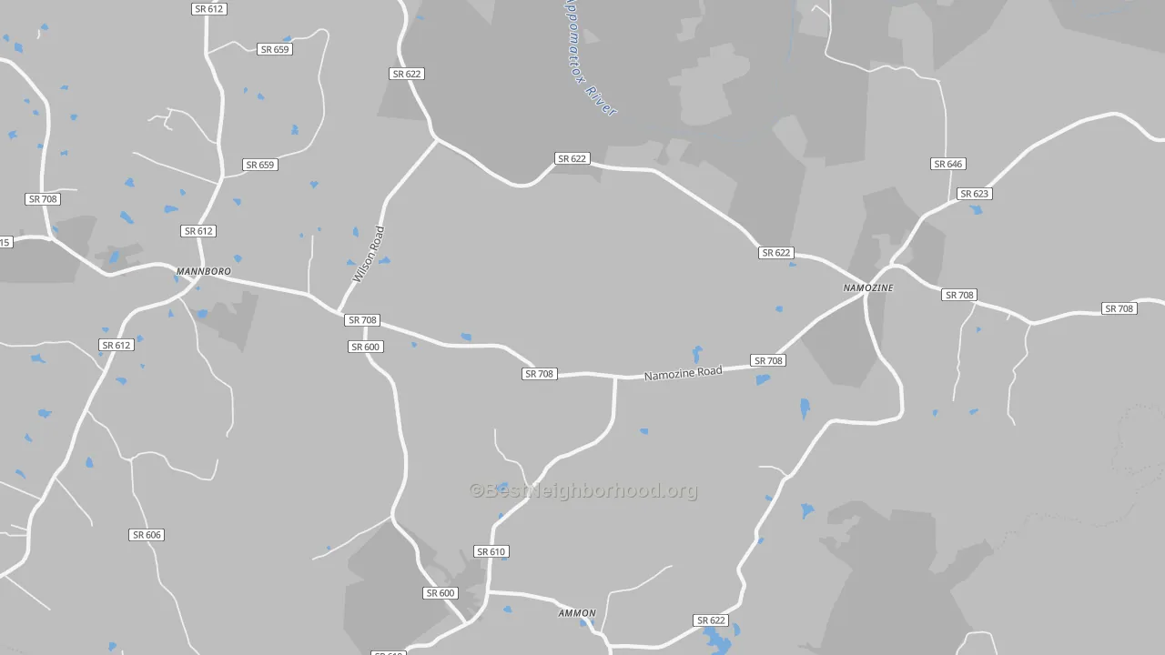 Bike Grade map of Ammon, VA