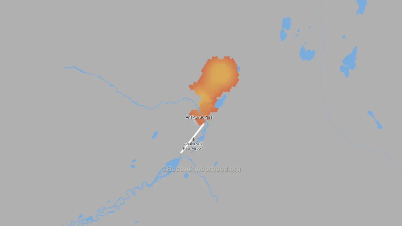 Bike Grade map of Anaktuvuk Pass, AK