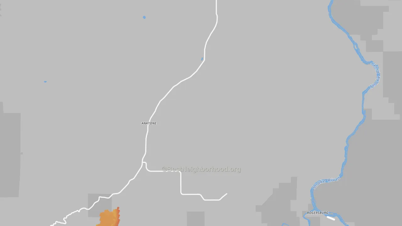 Bike Grade map of Anatone, WA