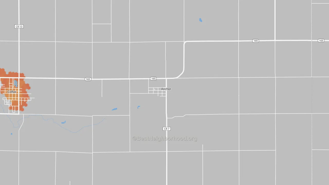 Bike Grade map of Anchor, IL