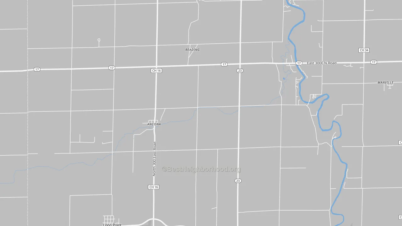 Bike Grade map of Ancona, IL