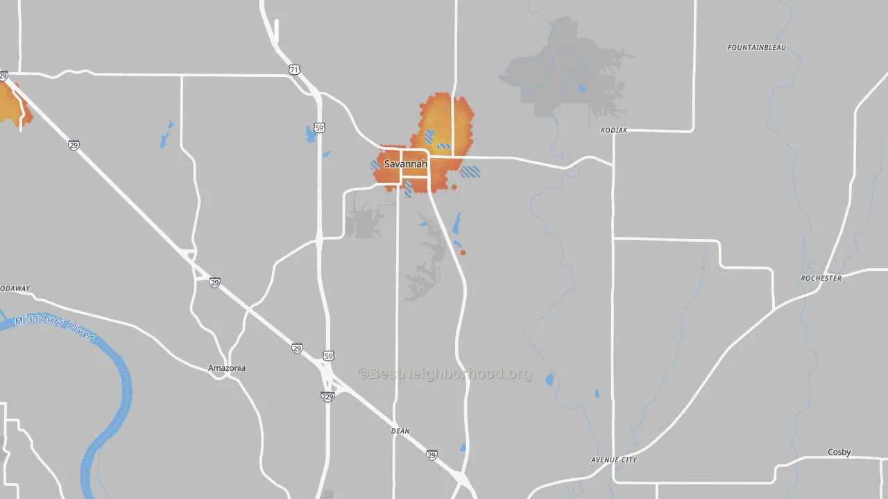 Bike Grade map of Andrew County, MO