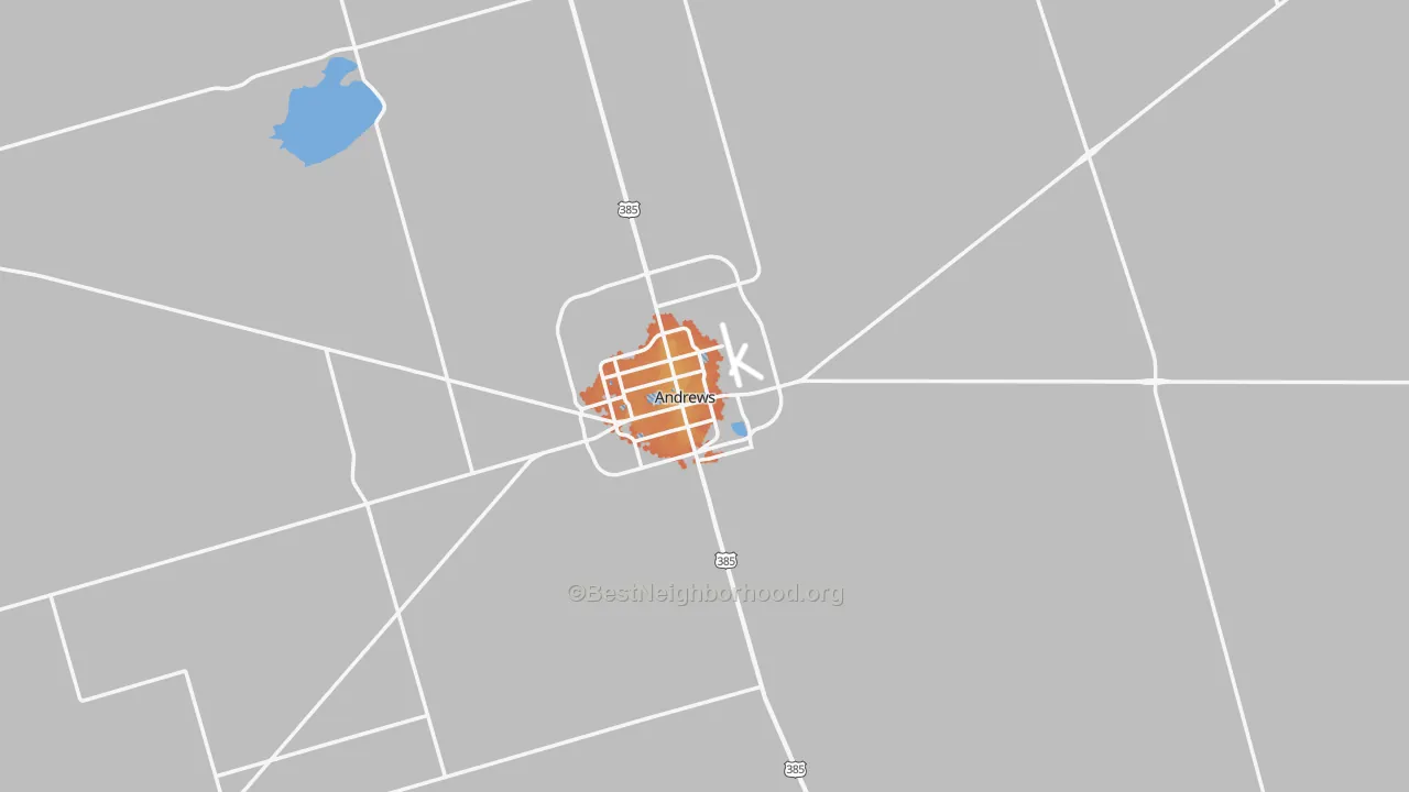 Bike Grade map of Andrews County, TX