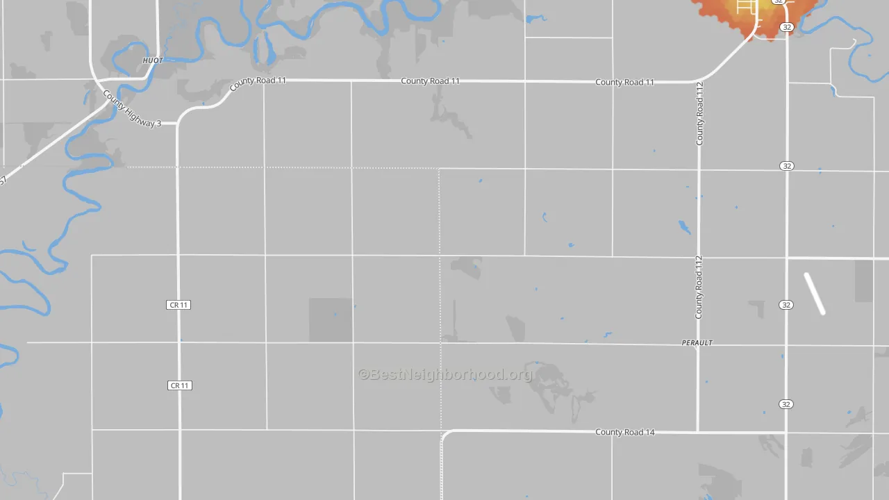 Bike Grade map of Angus, MN