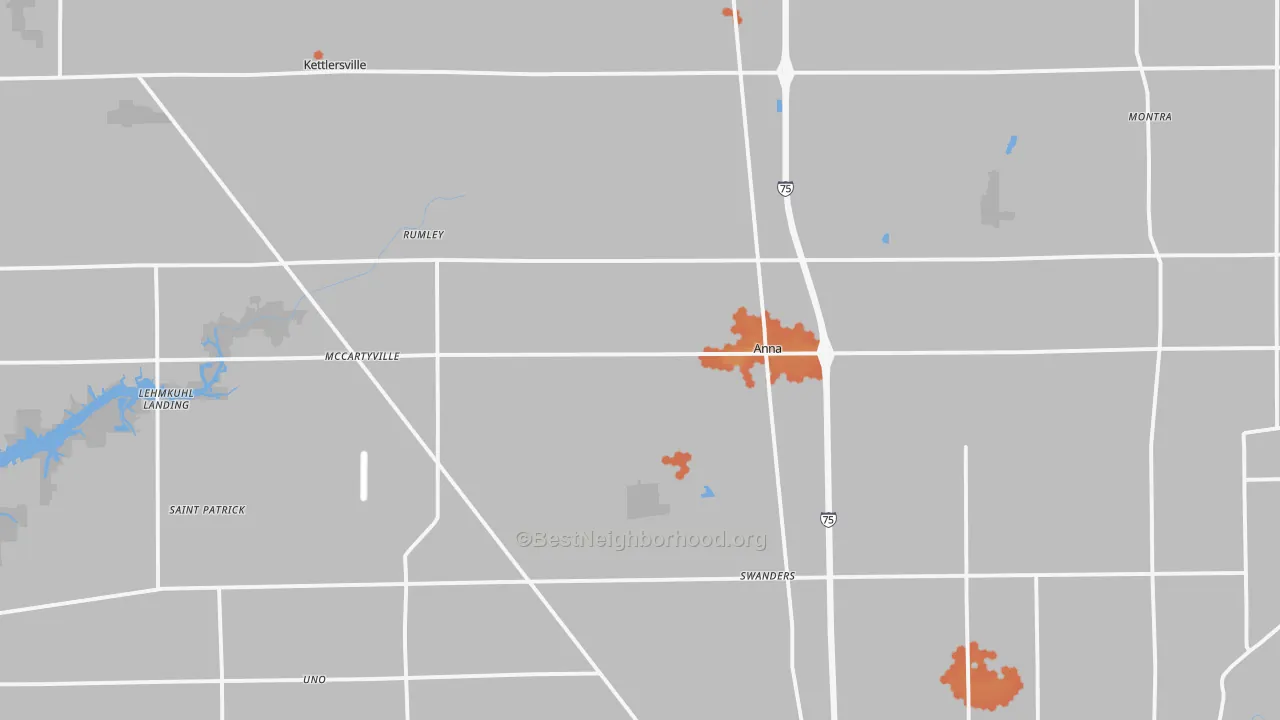 Bike Grade map of Anna, OH