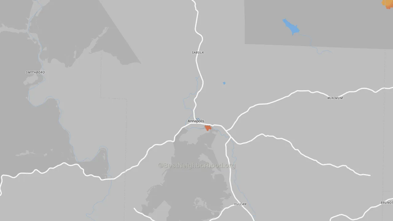 Bike Grade map of Annapolis, MO