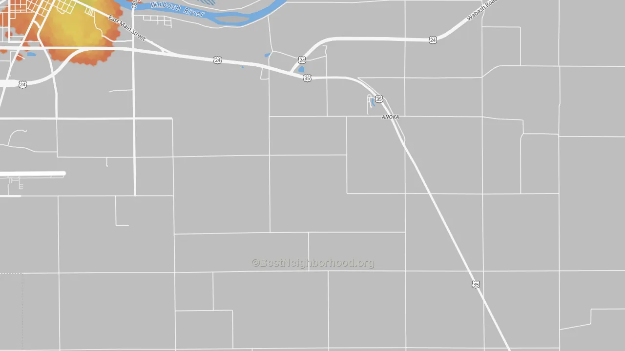 Bike Grade map of Anoka, IN