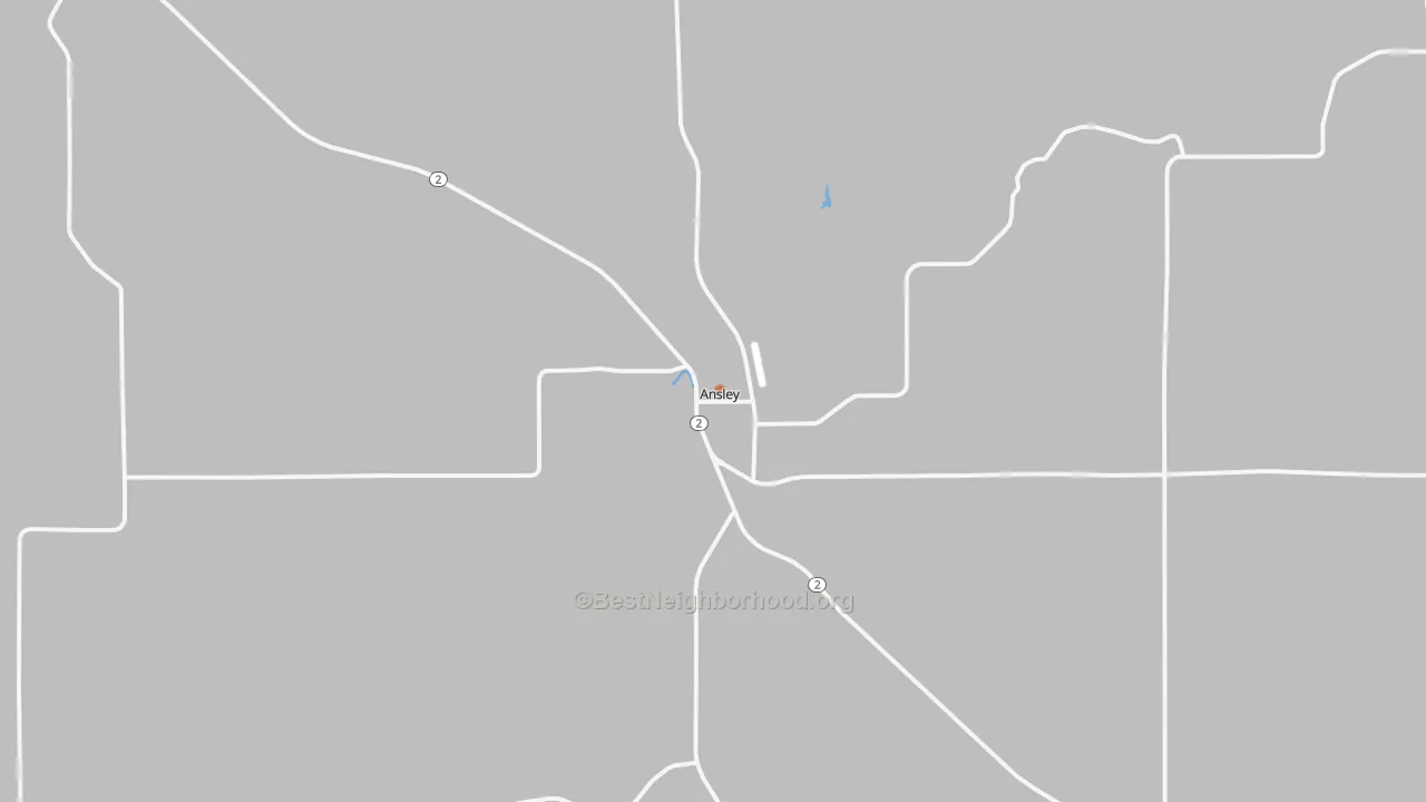 Bike Grade map of Ansley, NE
