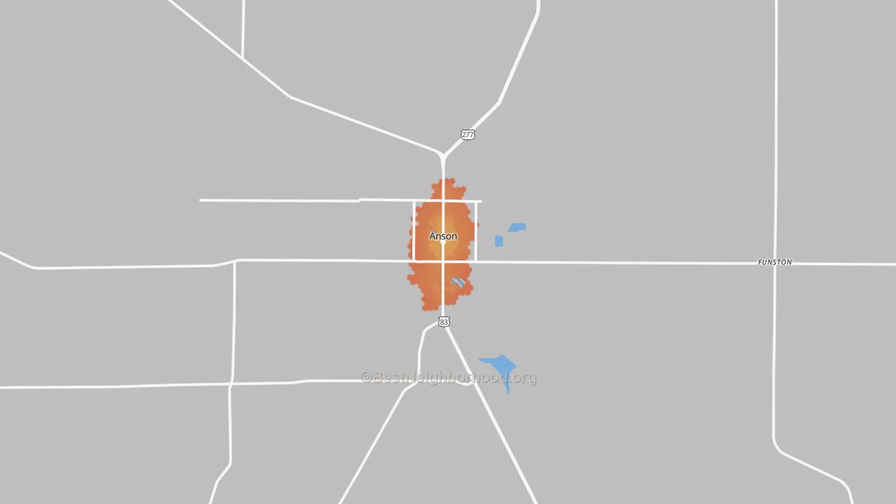 Bike Grade map of Anson, TX