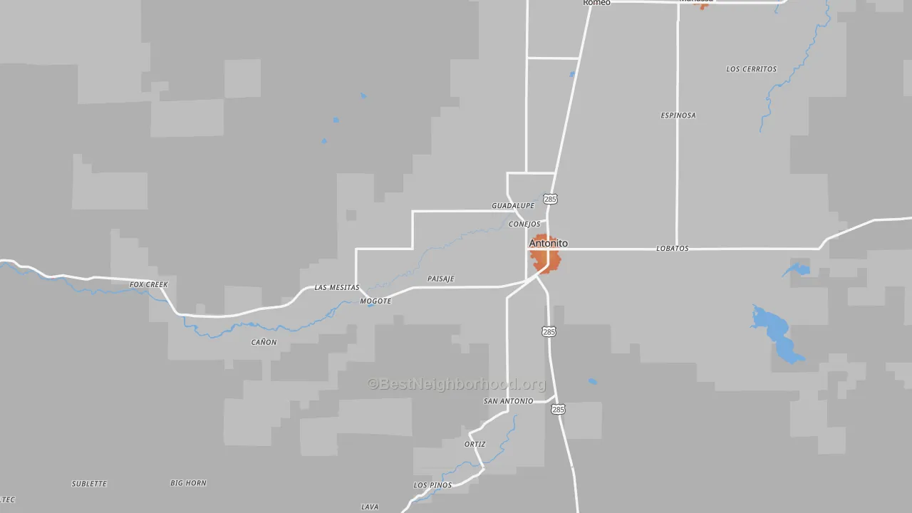 Bike Grade map of Antonito, CO