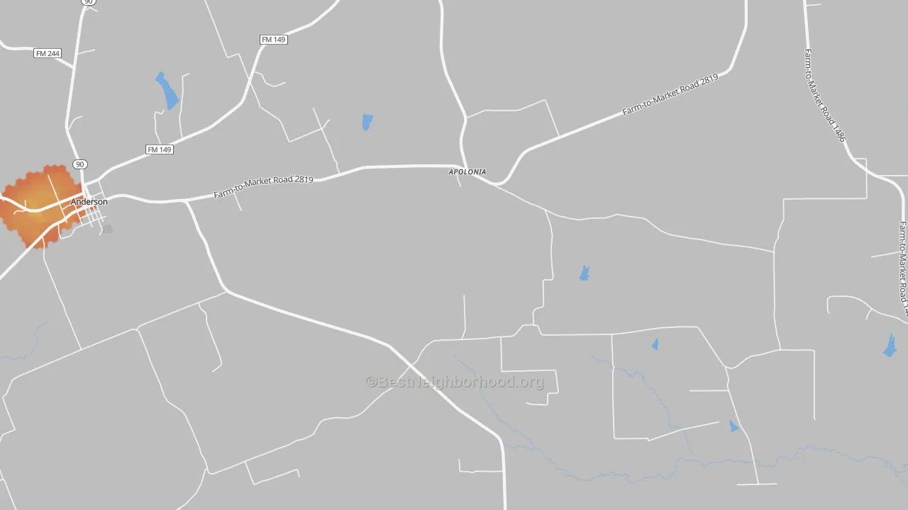 Bike Grade map of Apolonia, TX