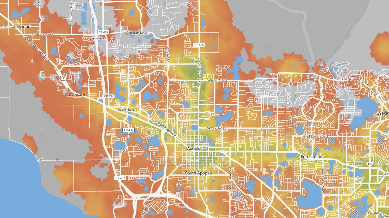Bike Grade map of Apopka, FL