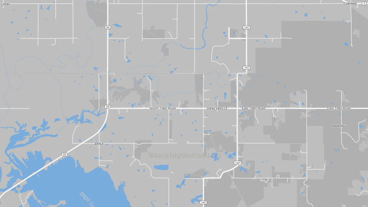 Bike Grade map of Apple, OK