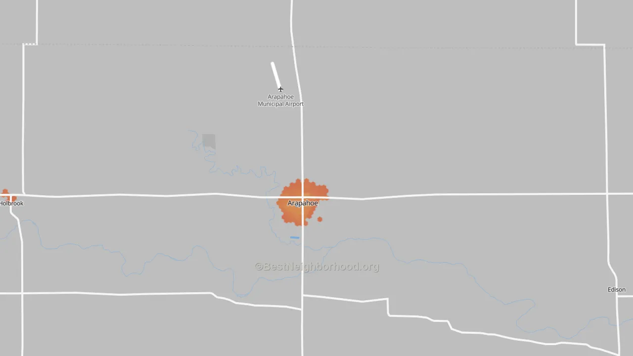 Bike Grade map of Arapahoe, NE